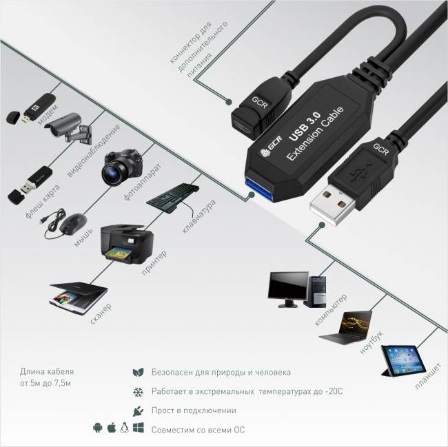 GCR Удлинитель активный 5.0m USB 3.0, AM/AF, черный, с усилителем сигнала, доп.питание micro, GCR-51927 Greenconnect USB 3.2 Type-AM - microUSB 2.0 (f),USB 3.2 Type-AF 5м — для бизнеса и офиса GCR Удлинитель активный 5.0m USB 3.0, AM/AF, черный, с усилителем сигнала, доп.питание micro, GCR-51927 Greenconnect USB 3.2 Type-AM - microUSB 2.0 (f),USB 3.2 Type-AF 5м — для бизнеса и офиса
