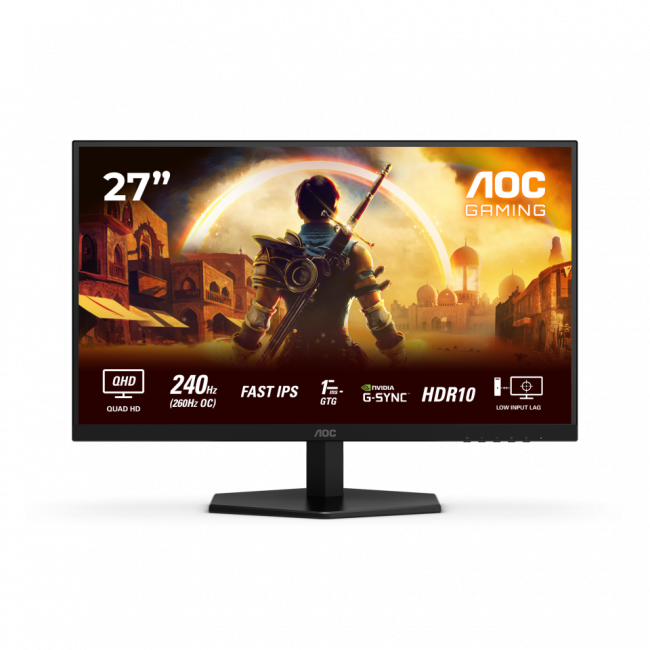 Монитор AOC Q27G42ZE 27" 2560x1440, IPS, 240Hz, 80M:1, 300cd, 0.3ms, 2xHDMI 2.0, DisplayPort 1.4, VESA, 3Y, Black/Red AOC Q27G42ZE — для бизнеса и офиса Монитор AOC Q27G42ZE 27" 2560x1440, IPS, 240Hz, 80M:1, 300cd, 0.3ms, 2xHDMI 2.0, DisplayPort 1.4, VESA, 3Y, Black/Red AOC Q27G42ZE — для бизнеса и офиса