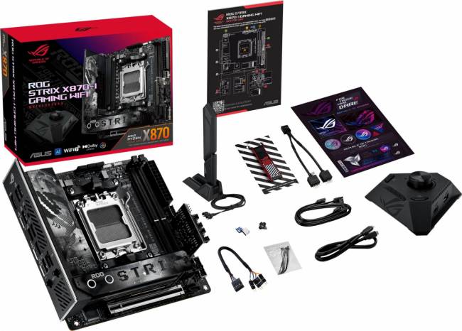 Материнская плата ASUS ROG STRIX X870-I GAMING WIFI — для бизнеса и офиса Материнская плата ASUS ROG STRIX X870-I GAMING WIFI — для бизнеса и офиса