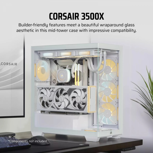 Корпус без блока питания Corsair CC-9011277-WW — для бизнеса и офиса Корпус без блока питания Corsair CC-9011277-WW — для бизнеса и офиса