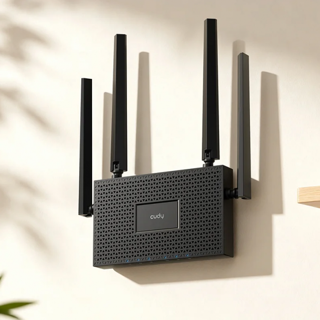Двухдиапазонный 2,5-гигабитный роутер Wi-Fi 7 BE5000 с поддержкой Mesh Cudy WR5000 — для бизнеса и офиса Двухдиапазонный 2,5-гигабитный роутер Wi-Fi 7 BE5000 с поддержкой Mesh Cudy WR5000 — для бизнеса и офиса