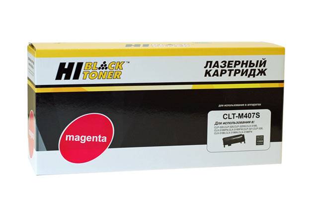 Тонер-картридж Hi-Black (HB-CLT-M407S) для Samsung CLP-320/320n/325/CLX-3185, M, 1K — для бизнеса и офиса Тонер-картридж Hi-Black (HB-CLT-M407S) для Samsung CLP-320/320n/325/CLX-3185, M, 1K — для бизнеса и офиса