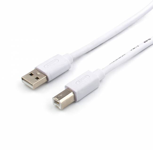 Кабель USB 1.8 м (Am <=> Bm, феррит) ATcom USB 2.0 (am) - USB 2.0 (bm) 1.8 м — для бизнеса и офиса Кабель USB 1.8 м (Am <=> Bm, феррит) ATcom USB 2.0 (am) - USB 2.0 (bm) 1.8 м — для бизнеса и офиса