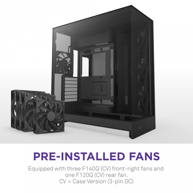 Корпус без блока питания NZXT H9 Flow CM-H92FB-01 — для бизнеса и офиса