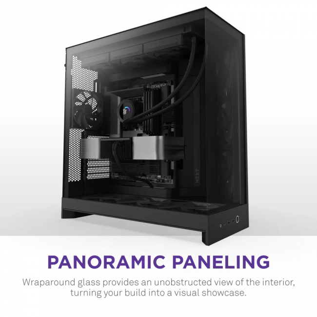 Корпус без блока питания NZXT H9 Flow CM-H92FB-01 — для бизнеса и офиса