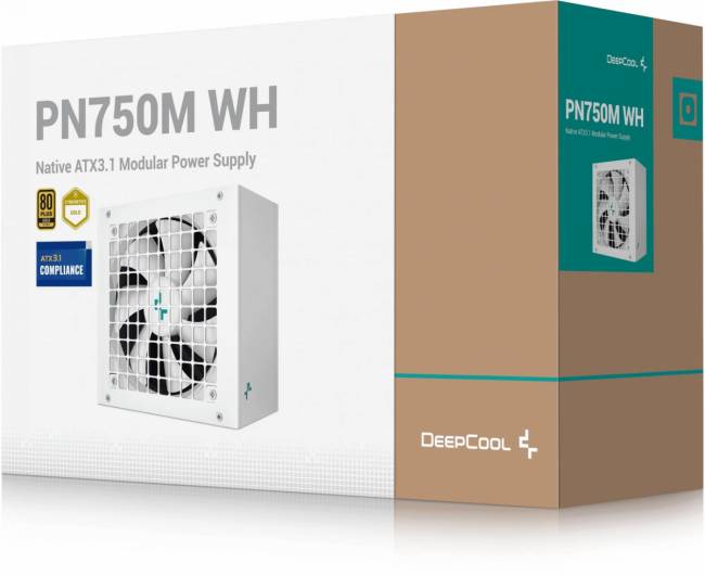 Блок питания ПК Deepcool R-PN750M-FC0W-WGEU — для бизнеса и офиса Блок питания ПК Deepcool R-PN750M-FC0W-WGEU — для бизнеса и офиса