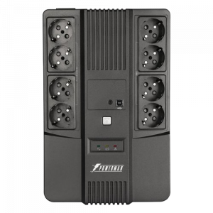 ИБП POWERMAN Brick 850 PLUS, линейно-интерактивный, 850ВА, 480Вт, 4 евророзетки с резервным питанием, 4 евророзетки с фильтрацией, USB, защита RJ45/RJ11, батарея 12В 9Ач 1 шт., 293мм х 202мм х 93мм, 5.2 кг. POWERMAN POWERMAN BRICK 850 PLUS