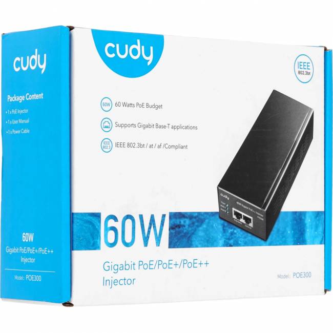 Инжектор Cudy POE300 — для бизнеса и офиса Инжектор Cudy POE300 — для бизнеса и офиса