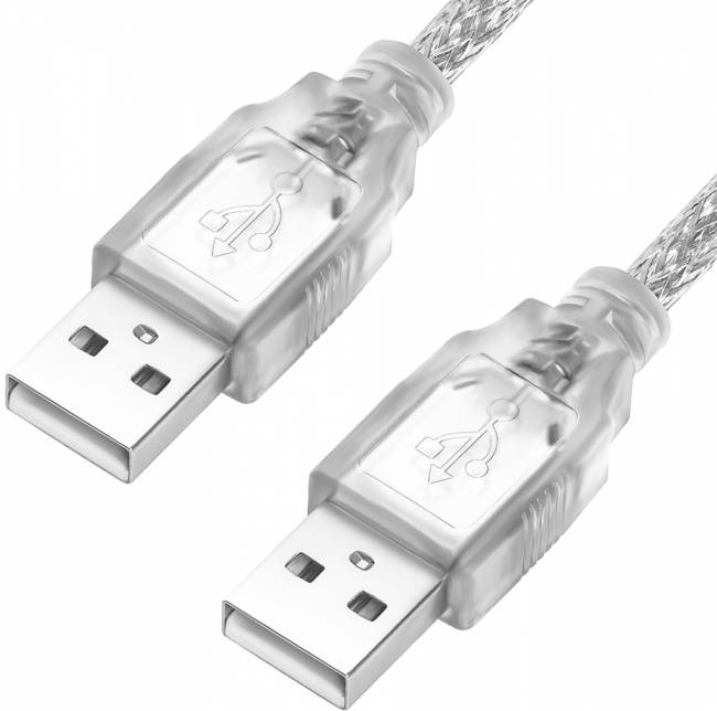 Greenconnect Кабель 0.5m USB 2.0, AM/AM, прозрачный, 28/28 AWG, экран, армированный, морозостойкий, GCR-UM3M-BB2S-0.5m Greenconnect USB 2.0 Type-AM - USB 2.0 Type-AM 0.5м — для бизнеса и офиса Greenconnect Кабель 0.5m USB 2.0, AM/AM, прозрачный, 28/28 AWG, экран, армированный, морозостойкий, GCR-UM3M-BB2S-0.5m Greenconnect USB 2.0 Type-AM - USB 2.0 Type-AM 0.5м — для бизнеса и офиса