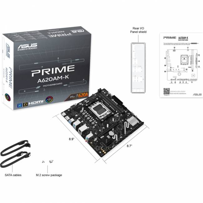 Материнская плата ASUS PRIME A620AM-K (90MB1GX0-M0EAY0) — для бизнеса и офиса Материнская плата ASUS PRIME A620AM-K (90MB1GX0-M0EAY0) — для бизнеса и офиса