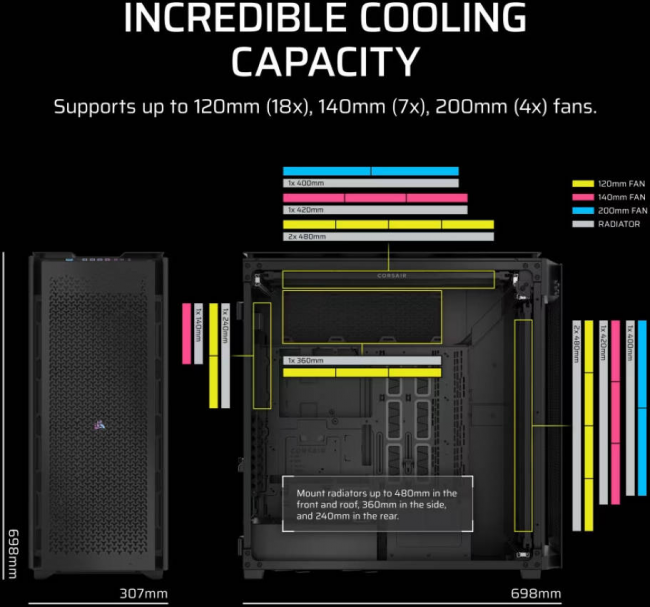 Корпус без блока питания Corsair CC-9011273-WW — для бизнеса и офиса Корпус без блока питания Corsair CC-9011273-WW — для бизнеса и офиса