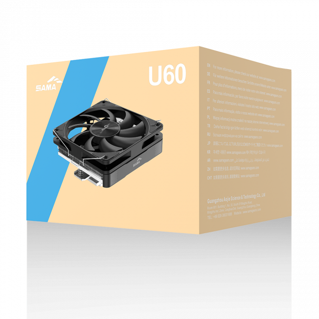 Кулер для процессора SAMA CPU Cooler U60-BKWNYXOX-G Black — для бизнеса и офиса