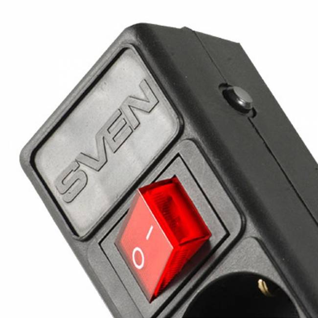 Фильтр SVEN Optima Base 3,0 м (5 розеток) черный SVEN Optima Base (3 м, 5 розеток) — для бизнеса и офиса Фильтр SVEN Optima Base 3,0 м (5 розеток) черный SVEN Optima Base (3 м, 5 розеток) — для бизнеса и офиса