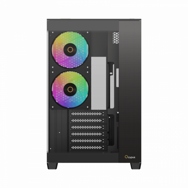 Корпус ПК без блока питания Ocypus Delta-C74-BKD200XX-GL — для бизнеса и офиса Корпус ПК без блока питания Ocypus Delta-C74-BKD200XX-GL — для бизнеса и офиса