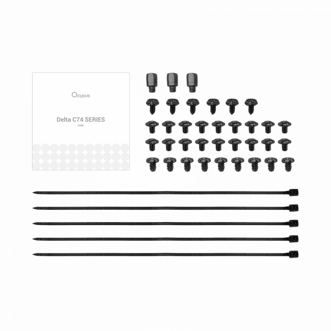 Корпус ПК без блока питания Ocypus Delta-C74-BKD200XX-GL — для бизнеса и офиса Корпус ПК без блока питания Ocypus Delta-C74-BKD200XX-GL — для бизнеса и офиса