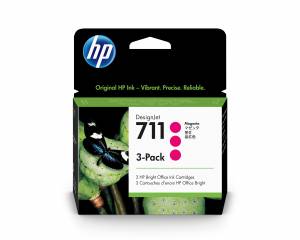 Картридж 711 для HP DJ T120/T520, пурпурный, 3*29мл (O) CZ135A (3штХупак)