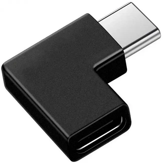 GCR Переходник USB 3.1 (USB 3.2 Gen 2) TypeC, M/F угловой L-типа, черный, 100W/5А, 10 Гбит/с, 4K, GCR-54944 Greenconnect GCR-54944 — для бизнеса и офиса