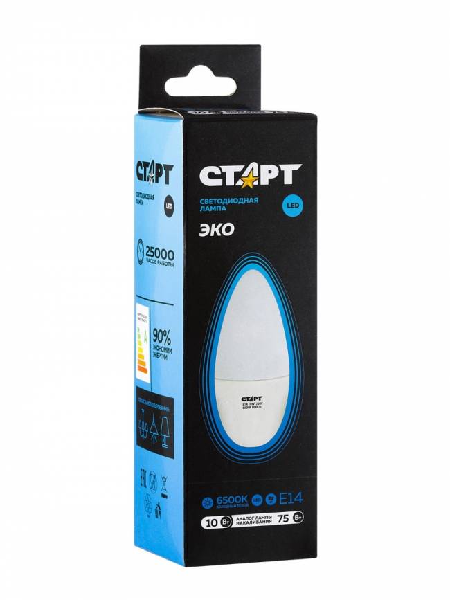 Лампа светодиодная СТАРТ свеча E14 10W 6500К Лампа светодиодная СТАРТ свеча E14 10W 6500К — для бизнеса и офиса Лампа светодиодная СТАРТ свеча E14 10W 6500К Лампа светодиодная СТАРТ свеча E14 10W 6500К — для бизнеса и офиса