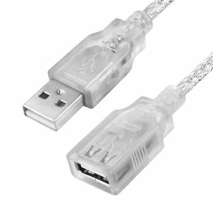 GCR Удлинитель PROF 1.8m USB 2.0, AM/AF, прозрачный, литой, ферритовые кольца, 28/26 AWG, экран, армированный, морозостойкий, GCR-50918 Greenconnect GCR-50918