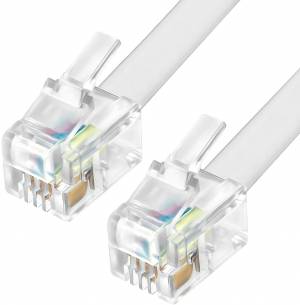 Greenconnect Телефонный шнур витой для трубки  3m, RJ9 4P4C (джек) белый, GCR-TPC4P4C-3.0m Greenconnect RJ9 - RJ9 3м