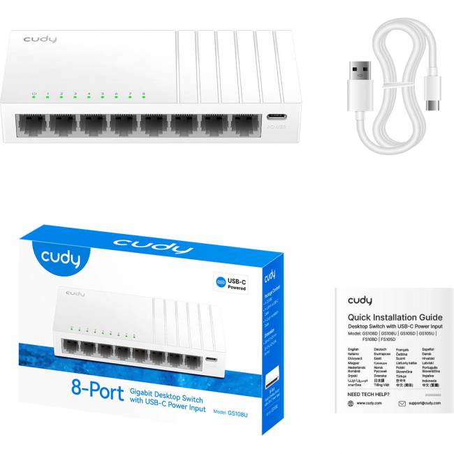 Коммутатор Cudy GS108U — для бизнеса и офиса Коммутатор Cudy GS108U — для бизнеса и офиса