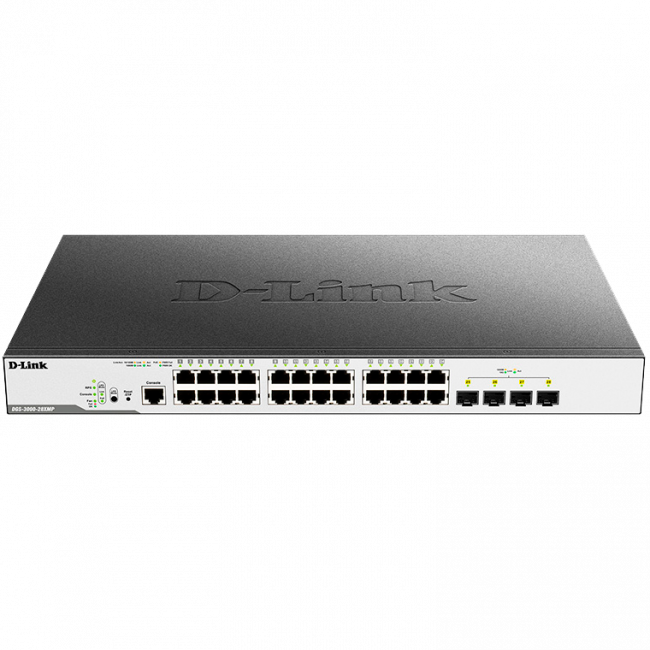 Коммутатор D-Link DGS-3000-28XMP/B1A — для бизнеса и офиса Коммутатор D-Link DGS-3000-28XMP/B1A — для бизнеса и офиса