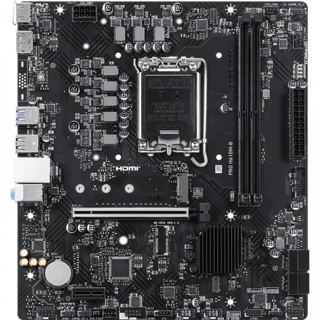 Материнская плата MSI PRO H610M-B — для бизнеса и офиса Материнская плата MSI PRO H610M-B — для бизнеса и офиса