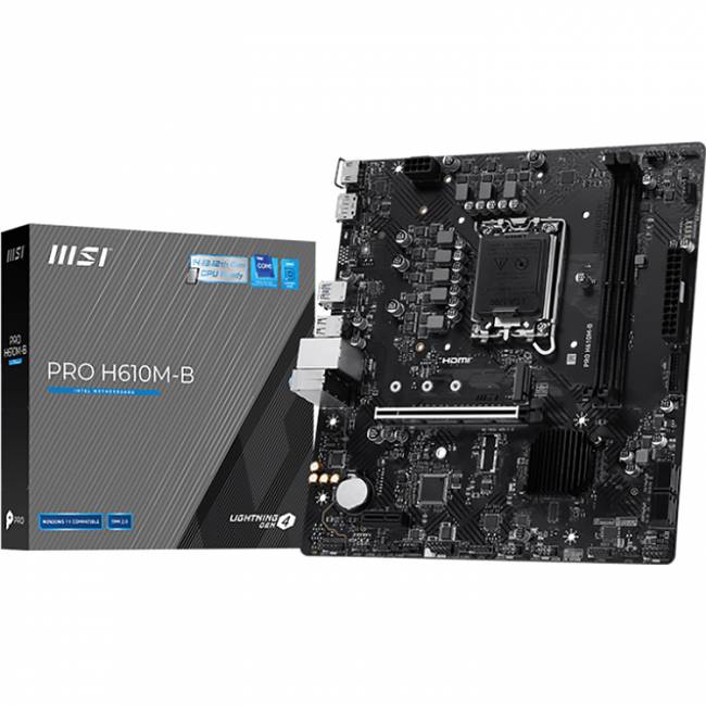 Материнская плата MSI PRO H610M-B — для бизнеса и офиса Материнская плата MSI PRO H610M-B — для бизнеса и офиса