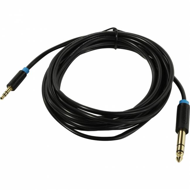 Кабель Vention аудио Jack 6,5 mm M/ 3,5 M - 3 м Кабель Vention jack 6.5 mm(m)/mini jack 3.5 mm(m) - 3 м (BABBI) — для бизнеса и офиса