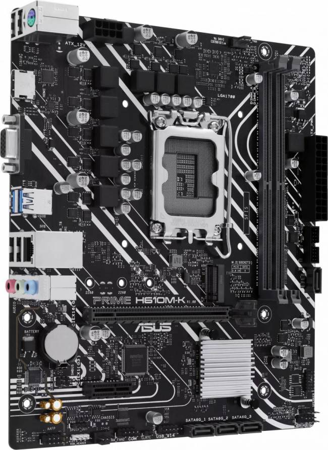 Материнская плата ASUS PRIME H610M-K — для бизнеса и офиса Материнская плата ASUS PRIME H610M-K — для бизнеса и офиса