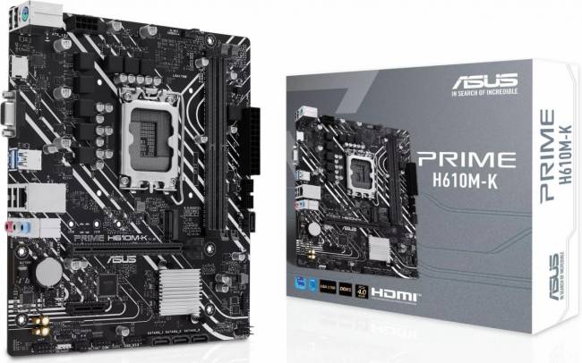 Материнская плата ASUS PRIME H610M-K — для бизнеса и офиса Материнская плата ASUS PRIME H610M-K — для бизнеса и офиса