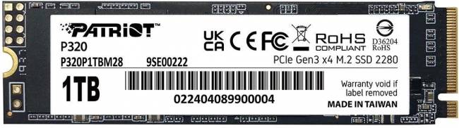Накопитель SSD Patriot P320P1TBM28 — для бизнеса и офиса Накопитель SSD Patriot P320P1TBM28 — для бизнеса и офиса