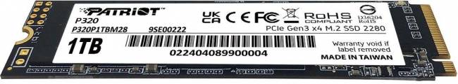 Накопитель SSD Patriot P320P1TBM28 — для бизнеса и офиса Накопитель SSD Patriot P320P1TBM28 — для бизнеса и офиса