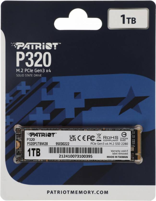 Накопитель SSD Patriot P320P1TBM28 — для бизнеса и офиса Накопитель SSD Patriot P320P1TBM28 — для бизнеса и офиса