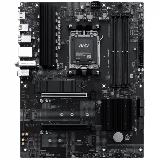 Материнская плата MSI PRO B840-S EVO WIFI6E — для бизнеса и офиса Материнская плата MSI PRO B840-S EVO WIFI6E — для бизнеса и офиса