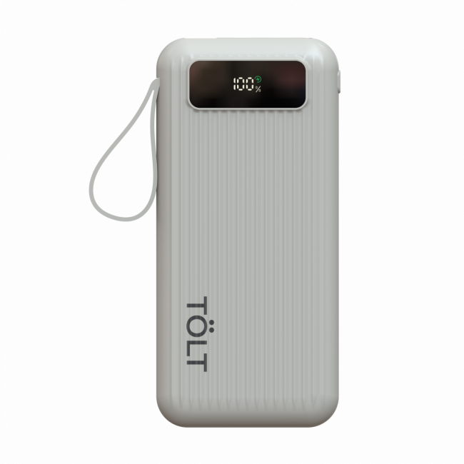 Портативный аккумулятор TOLT Stor SR-LB10D, 10000mAh, 22,5W, fast charging and PD, beige TÖLT SR-LB10D — для бизнеса и офиса Портативный аккумулятор TOLT Stor SR-LB10D, 10000mAh, 22,5W, fast charging and PD, beige TÖLT SR-LB10D — для бизнеса и офиса