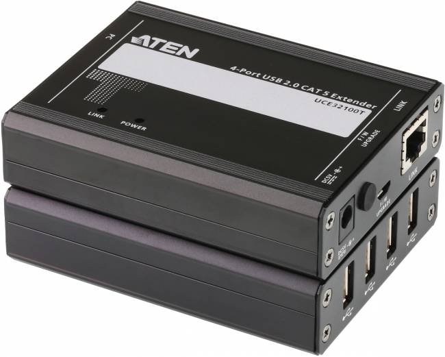 4-х портовый удлинитель, USB 2.0, 100 метр., CAT 5 ATEN UCE32100 — для бизнеса и офиса 4-х портовый удлинитель, USB 2.0, 100 метр., CAT 5 ATEN UCE32100 — для бизнеса и офиса