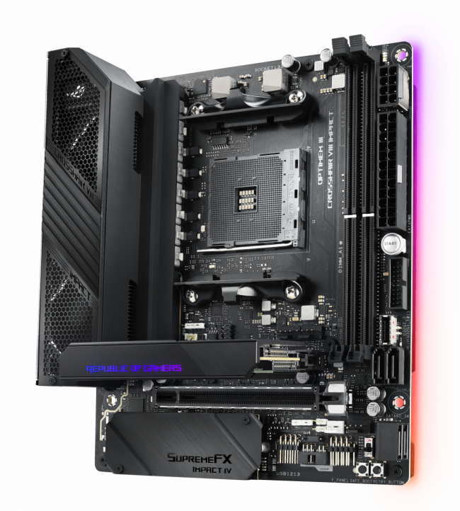 Материнская плата ASUS ROG CROSSHAIR VIII IMPACT — для бизнеса и офиса Материнская плата ASUS ROG CROSSHAIR VIII IMPACT — для бизнеса и офиса