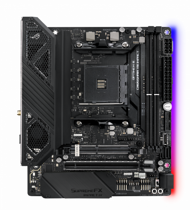 Материнская плата ASUS ROG CROSSHAIR VIII IMPACT — для бизнеса и офиса Материнская плата ASUS ROG CROSSHAIR VIII IMPACT — для бизнеса и офиса