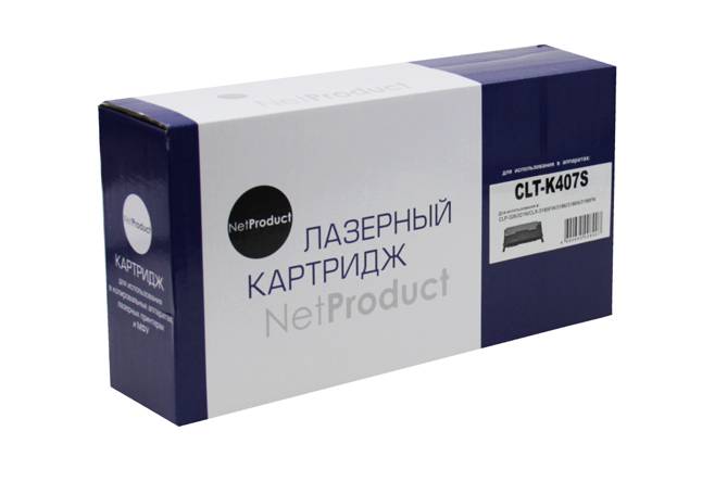 Тонер-картридж NetProduct (N-CLT-K407S) для Samsung CLP-320/320n/325/CLX-3185, Bk, 1,5K — для бизнеса и офиса Тонер-картридж NetProduct (N-CLT-K407S) для Samsung CLP-320/320n/325/CLX-3185, Bk, 1,5K — для бизнеса и офиса