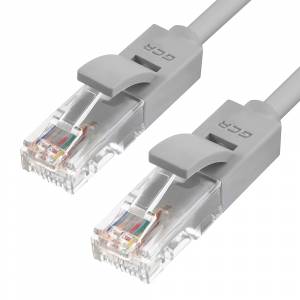 GCR Патч-корд прямой 0.7m UTP кат.5e, серый, 24 AWG, литой, ethernet high speed 1 Гбит/с, RJ45, T568B, GCR-LNC03-0.7m Greenconnect RJ45(m) - RJ45(m) Cat. 5e UTP  0.7м серый