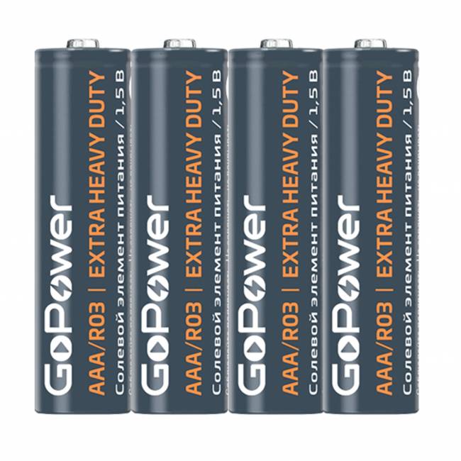 Э\п GoPower AAA R03 Shrink 4 1.5V — для бизнеса и офиса