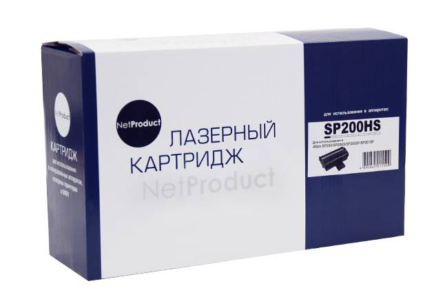 Картридж NetProduct (N-SP200HS) для Ricoh Aficio SP200N/SP202SN/SP203SFN, 2,6K — для бизнеса и офиса Картридж NetProduct (N-SP200HS) для Ricoh Aficio SP200N/SP202SN/SP203SFN, 2,6K — для бизнеса и офиса