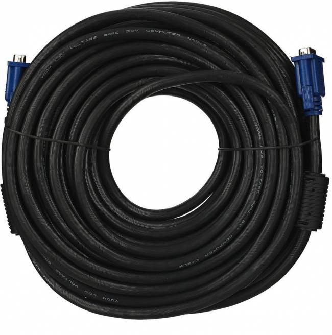 Кабель монитор-SVGA card (15M-15M) 20м 2 фильтра VCOM <VVG6448-20M> VCOM VGA (m) - VGA (m) 20м — для бизнеса и офиса Кабель монитор-SVGA card (15M-15M) 20м 2 фильтра VCOM <VVG6448-20M> VCOM VGA (m) - VGA (m) 20м — для бизнеса и офиса