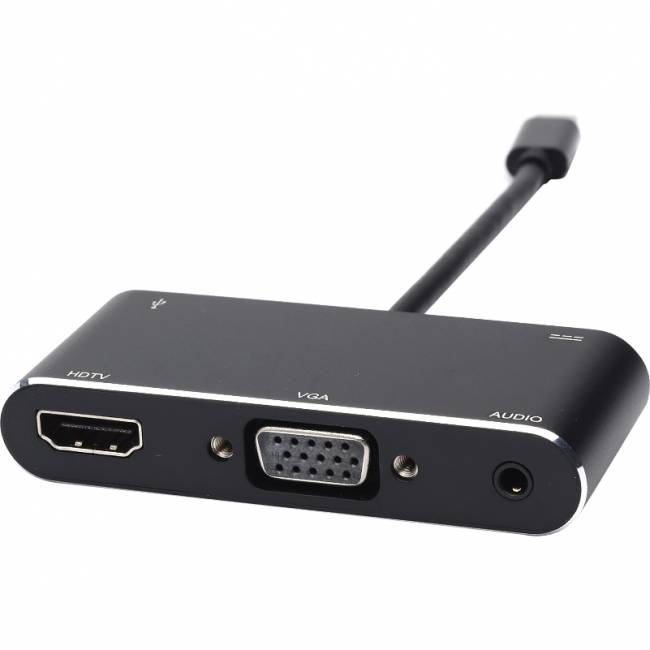 Переходник 0.1 m Type-C(m) => HDMI+VGA+USB Переходник Atcom Type-C M/HDMI+VGA+USB (AT2810) — для бизнеса и офиса Переходник 0.1 m Type-C(m) => HDMI+VGA+USB Переходник Atcom Type-C M/HDMI+VGA+USB (AT2810) — для бизнеса и офиса