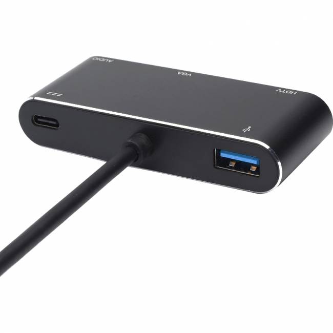 Переходник 0.1 m Type-C(m) => HDMI+VGA+USB Переходник Atcom Type-C M/HDMI+VGA+USB (AT2810) — для бизнеса и офиса Переходник 0.1 m Type-C(m) => HDMI+VGA+USB Переходник Atcom Type-C M/HDMI+VGA+USB (AT2810) — для бизнеса и офиса