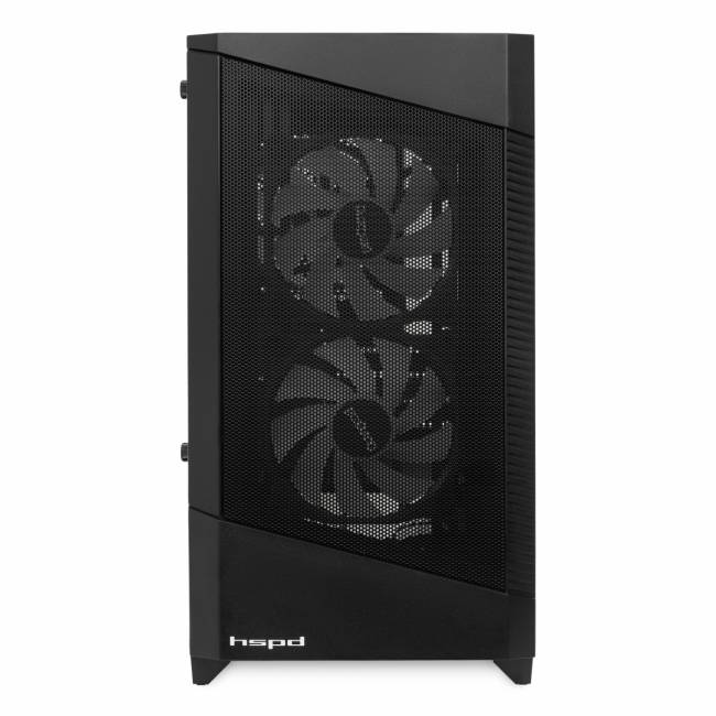 Корпус без блока питания HSPD M330-TGBK-ARGB — для бизнеса и офиса Корпус без блока питания HSPD M330-TGBK-ARGB — для бизнеса и офиса