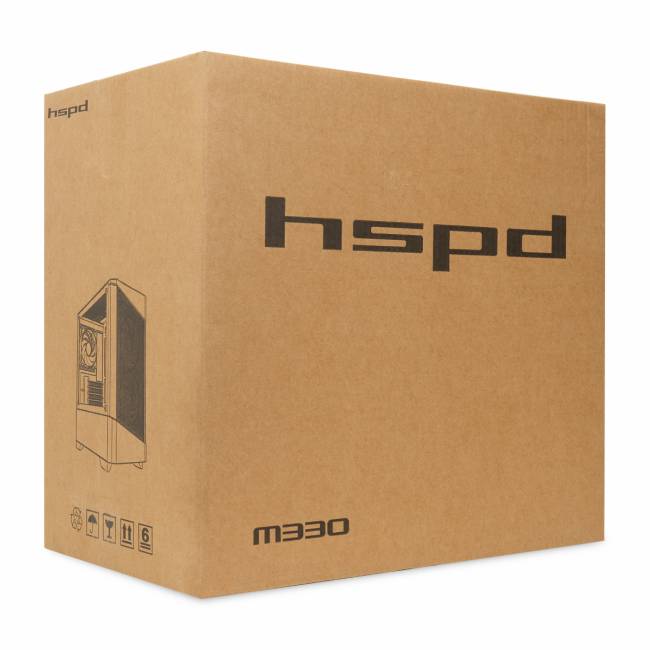 Корпус без блока питания HSPD M330-TGBK-ARGB — для бизнеса и офиса Корпус без блока питания HSPD M330-TGBK-ARGB — для бизнеса и офиса