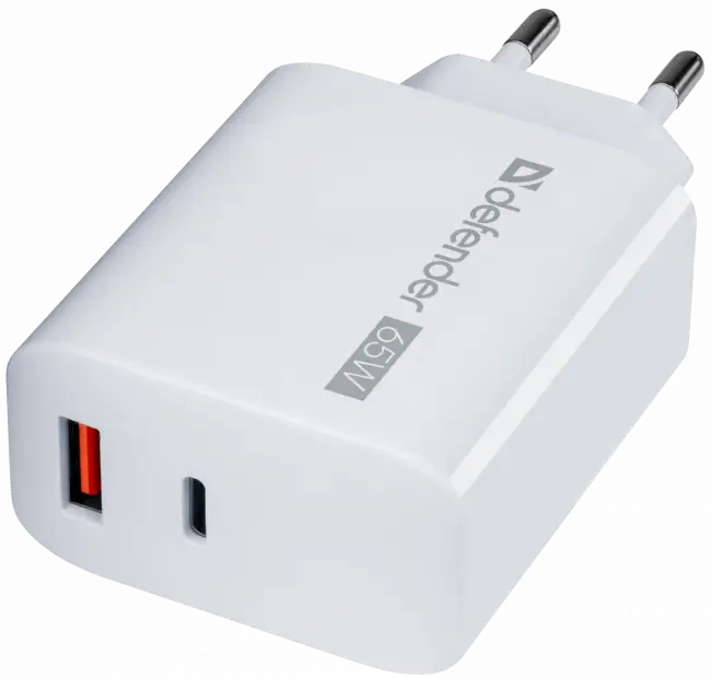 Defender Сетевое ЗУ UPA-165 USB A+C, 65W Defender 83582 — для бизнеса и офиса Defender Сетевое ЗУ UPA-165 USB A+C, 65W Defender 83582 — для бизнеса и офиса