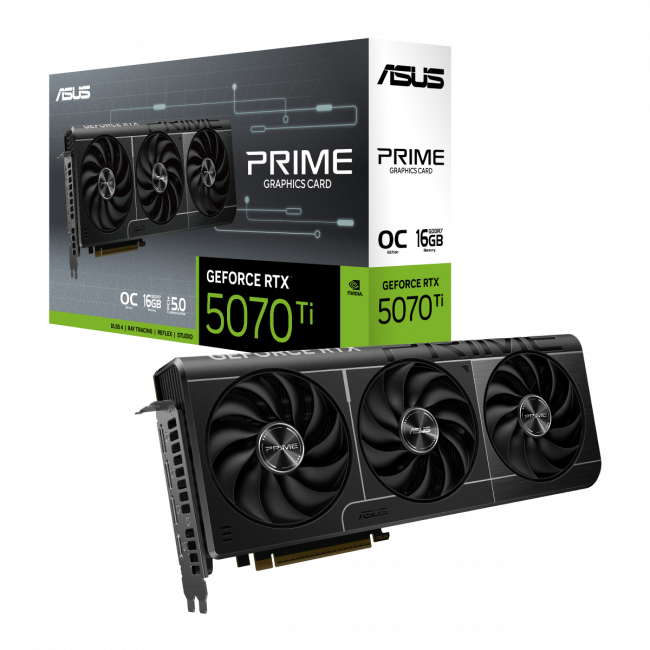 Видеокарта ASUS PRIME-RTX5070TI-O16G — для бизнеса и офиса Видеокарта ASUS PRIME-RTX5070TI-O16G — для бизнеса и офиса